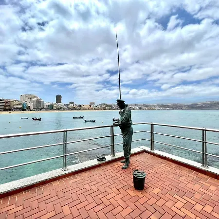 Interiordbl Studio, Wifi, Next To The Canteras Beach *